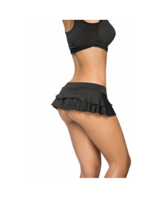 Jupette double fronce Black 